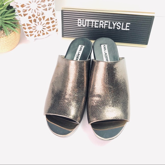 Karl Lagerfeld Paris Lyric Slide Sandals - Picture 4 of 8